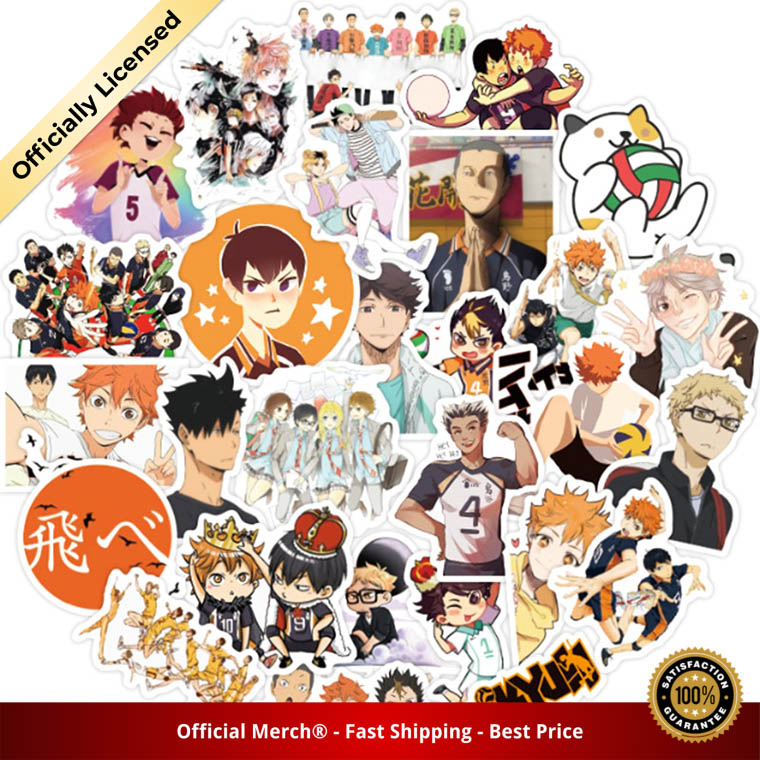 50Pcs/Set Haikyuu Stickers 3 - Haikyuu Merch 50Pcs Set Haikyuu Stickers Japanese Anime Sticker Volleyball for Decal on Guitar Suitcase Laptop Phone Fridge 2 1 1 - Haikyuu Merch