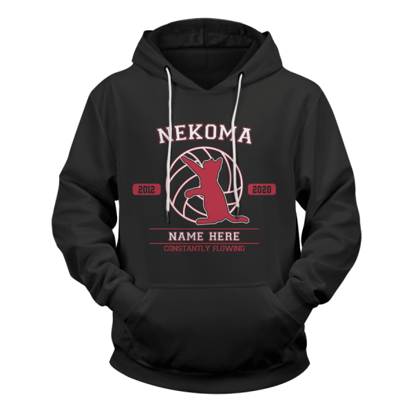 personalized nekoma constantly flowing unisex pullover hoodie - Haikyuu Merch Store