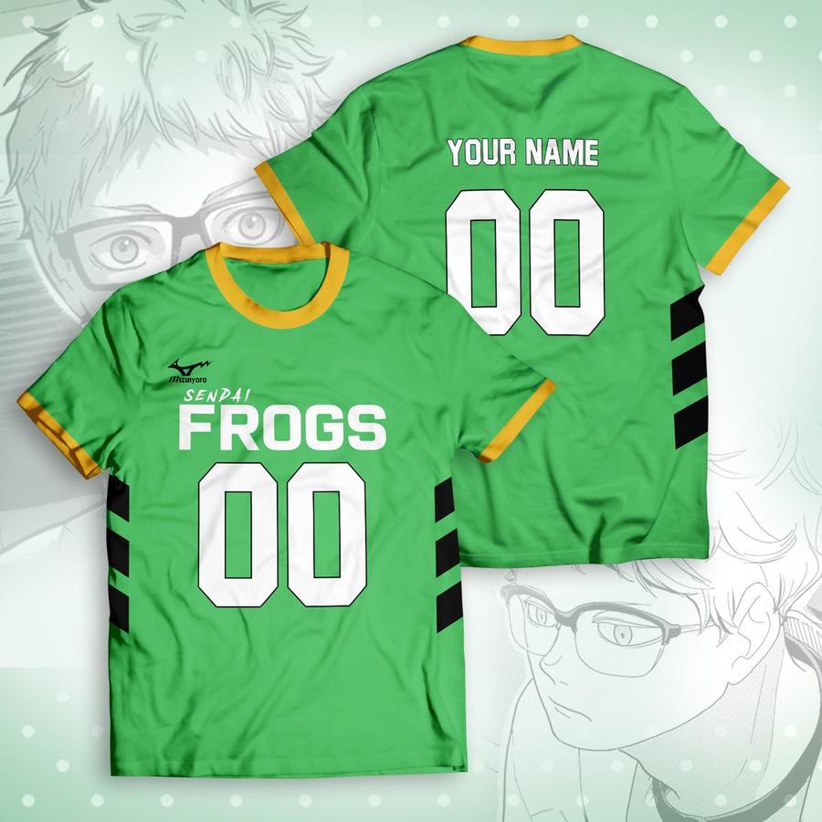 personalized sendai frogs unisex t shirt - Haikyuu Merch Store