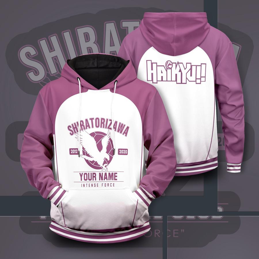 personalized shiratorizawa intense force unisex pullover hoodie - Haikyuu Merch Store