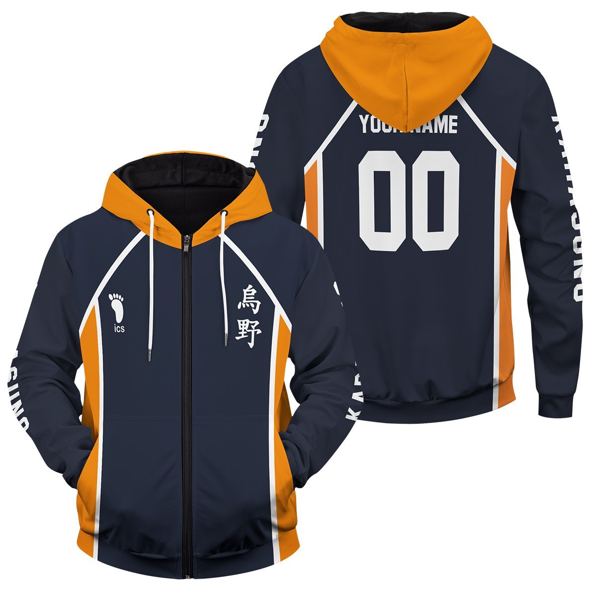 personalized team karasuno unisex zipped hoodie 760589 1024x1024@2x 1 - Haikyuu Merch Store